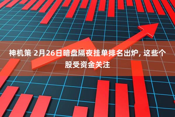 神机策 2月26日暗盘隔夜挂单排名出炉, 这些个股受资金关注