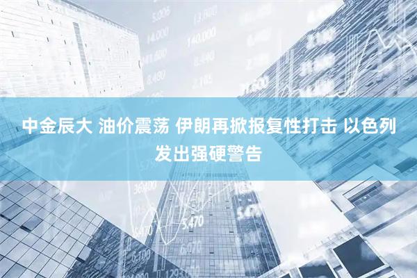 中金辰大 油价震荡 伊朗再掀报复性打击 以色列发出强硬警告